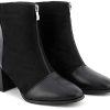 41Rb69i5lnL._AC_.jpg MaxMuxun Femme Bottines à talons Bloc avec fermeture éclair sur le devant Dame Bottines en Daim
