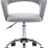 41RlU8WjzAL._AC_.jpg WOLTU BS30hgr Chaise de Bureau Tabouret à Roulette en Lin,Tabouret de Travail Tabouret Roulant avec accoudoir, réglable en Hauteur,Gris Clair