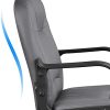 41ShNMKcSYS._AC_.jpg Yaheetech Chaise Bureau Fauteuil de Direction Ergonomique Hauteur Réglable Similicuir Pivotante Charge Max 136kg Gris