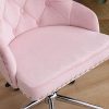 41UWOQyQiqL._AC_.jpg Zoyo Chaise Bureau Rose Ergonomique en Velours pour Filles Enfant Fauteuil de Bureau Pivotant Chaise Ordinateur avec roulettes Tabouret de Maquillage Hauteur Réglable Fonction D'inclinaison