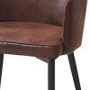 41VibYdSL._AC_.jpg KJ Lot de 2 chaises fauteuil de salle à manger en cuir, floqué vintage, style industriel,fauteuil salon pieds en métal, chaises de chambre à coucher avec dossier et accoudoirs, Marron