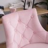 41VLFsDW4TL._AC_.jpg Zoyo Chaise Bureau Rose Ergonomique en Velours pour Filles Enfant Fauteuil de Bureau Pivotant Chaise Ordinateur avec roulettes Tabouret de Maquillage Hauteur Réglable Fonction D'inclinaison