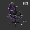 play haha. Chaise de bureau pivotante de style course pour ordinateur - Chaise de conférence ergonomique avec soutien lombaire - En cuir synthétique - Avec vérin à gaz - Testé SGS (Violet)