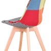 EGOONM Ensemble de 2/4 chaises de Salle à Manger, chaises de Style Nordique, pouvant être placées dans la Salle à Manger, Le Salon et Le Bureau (Rouge-4 Chaise)