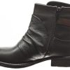 Angkorly - Chaussure Mode Bottine Motard Cavalier Femme perforée Boucle lanière Talon Bloc 3 CM - Intérieur Fourrée