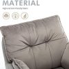 Chaise de Salle à Manger, Chaise de Loisirs en Velours Gris, Canapé à 1 Place, Siège d'accueil pour Salon/Chambre/Balcon