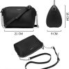 41ctGShcHlL._AC_.jpg David Jones - Petit Sac Bandoulière Femme Trapèze - Sac à Main Chaîne Porté Epaule Cuir PU - Besace Sacoche Croisé Travers Pochette Soirée Mode Travail Shopping Elégant Tendance Chic - Noir