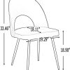 Greneric - Lot de 2/4/6 chaises - Salle à manger, cuisine, salon - Velours doux, avec pieds en métal doré - Velours gris