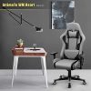 41h0QuVtq-S._AC_.jpg Chaise Gaming, Fauteuil Gaming en Tissu Racing Chaise de Bureau Ergonomique,Siège Pivotant Haut Dossier Inclinable (Gris)