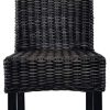 vidaXL 6X Chaise de Salle à Manger Rotin Kubu Bois de Manguier Cuisine Dîner