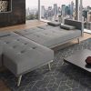 41jCYLQLyhL._AC_.jpg Skraut Home - Canapé d'angle Convertible Verona 267cm, Convertible en lit, réversible,Gris Clair