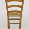 Tommychairs - Set 4 chaises Venice pour Cuisine, Bar et Salle à Manger, Robuste Structure en Bois de hêtre peindré en Couleur chêne et Assise en Paille