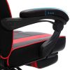 41jyxwAnSJL._AC_.jpg SONGMICS Fauteuil gamer, Chaise gaming, Siège de bureau réglable, avec repose-pieds télescopique, ergonomique, mécanisme basculent, appui-tête, support lombaire, charge 150 kg, Noir et rouge OBG73BRV1
