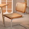 Sensoreve - Chaise de Salle à Manger en rotin, cannage en Canne de rotin, Cadre en Bois (Bois Marron)