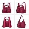 41lxnrrYJcL._AC_.jpg NOTAG Sac à Main Femmes, Multi Poches Sac Bandoulière Imperméable en Nylon Sac Cabas avec Voyage