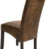 TecTake Lot de 4 Chaises de Salle à Manger 106 cm Chaise de Salon Mobilier Meuble de Salon - diverses Couleurs au Choix - (Marron Antique | No. 403500)