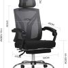 41mWsYcAX5L._AC_.jpg Hbada Chaise de Bureau en Maille Respirante, Fauteuil d'Ordinateur Ergonomique, Siège Pivotant avec Dossier Inclinable à 155°, Rotation à 360°, Appui-Tête et Hauteur Réglables, Noir(avec Repose-Pied)