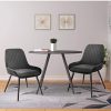 ELIGHTRY Lot de 6 Chaises de Salle à Manger Rétro Chaise de Cuisine avec Dossier Chaise de Salon Assise en Velours et Pieds en Métal,Noir