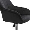 41q4M5kQHTL._AC_.jpg WOLTU 1 X Chaise de Bureau à roulettes,Tabouret de Bureau Tabouret roulettes pivotant et réglable en Velours,Noir BS79sz