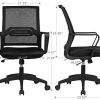 41qee7ZuHJL._AC_.jpg COMHOMA Chaise de Bureau Fauteuil Pivotant Conception Ergonomique avec Siège en Maille Respirant Fonction Berçante Réglable en Hauteur Multi-Couleurs (Noir)