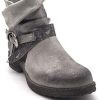 Angkorly - Chaussure Mode Bottine Motard Motarde Moto réversible Rock Femme lanière Boucle imprimé Serpent Talon Bloc 3.5 CM