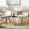 MEUBLE COSY Lot de 2 Chaise de Salle à Manger Scandinave Fauteuil de Salon Cuisine Bureau