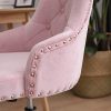 41svZpvgQDL._AC_.jpg Zoyo Chaise Bureau Rose Ergonomique en Velours pour Filles Enfant Fauteuil de Bureau Pivotant Chaise Ordinateur avec roulettes Tabouret de Maquillage Hauteur Réglable Fonction D'inclinaison