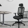 41t8VyP1pcL._AC_.jpg Chaise de bureau ergonomique, chaise de bureau, chaise ergonomique avec appuie-tête et support lombaire, dossier et siège respirant, charge maximale 130 kg