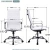 41tPe2GcSL._AC_.jpg Exofcer Chaise de Bureau Blanc Cuir PU Haute Dossier incurvé Home Executive Ordinateur Pivotant Fauteuil de Bureau (Blanc)