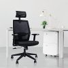 Wemk Chaise Bureau Ergonomique, Fauteuil de Bureau avec roulettes Silencieuses et Support Lombaire, Respirante, Confortable, Réglable en Hauteur, Mécanisme d’Inclinaison, Pivotant à 360 °