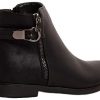 Primtex Bottines Chelsea Talon Brillant Femme Grandes Pointures 41-44 Petit Talon Bas en Simili Cuir-