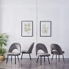 Greneric - Lot de 2/4/6 chaises - Salle à manger, cuisine, salon - Velours doux, avec pieds en métal doré - Velours gris