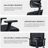 Wemk Chaise Bureau Ergonomique, Fauteuil de Bureau avec roulettes Silencieuses et Support Lombaire, Respirante, Confortable, Réglable en Hauteur, Mécanisme d’Inclinaison, Pivotant à 360 °