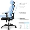 41zSylGQoRL._AC_.jpg mfavour Chaise de Bureau, Chaise Bureau Ergonomique, Fauteuil de Bureau, Siège Confortable Fauteuil Ergonomique avec 2D Accoudoirs, Hauteur Apui-tête Soutien Lombaire Dossier Règalable (Gris)