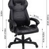 41znl0DdpNL._AC_.jpg Fauteuil de bureau inclinable et ergonomique avec appuie-tête et soutien lombaire Noir