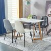 510bR2SGLCL._AC_.jpg IDIMEX Lot de 4 chaises Alvaro pour Salle à Manger ou Cuisine avec 4 Pieds en métal Noir et Assise capitonnée, revêtement synthétique Noir