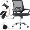 514FUn9QvEL._AC_.jpg Sim Luxury Chaise de bureau ergonomique réglable en maille pour le salon ou le bureau à domicile Noir