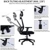 Wemk Chaise Bureau Ergonomique, Fauteuil de Bureau avec roulettes Silencieuses et Support Lombaire, Respirante, Confortable, Réglable en Hauteur, Mécanisme d’Inclinaison, Pivotant à 360 °