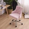 516ESur5JML._AC_.jpg Zoyo Chaise Bureau Rose Ergonomique en Velours pour Filles Enfant Fauteuil de Bureau Pivotant Chaise Ordinateur avec roulettes Tabouret de Maquillage Hauteur Réglable Fonction D'inclinaison