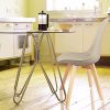 1 lot de 4 ou 6 chaises de salle à manger de couleur scandinave avec coussin en polyuréthane confortable et pieds en hêtre kaki