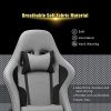 51A50wS5erS._AC_.jpg Chaise Gaming, Fauteuil Gaming en Tissu Racing Chaise de Bureau Ergonomique,Siège Pivotant Haut Dossier Inclinable (Gris)