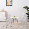 Lot de 4 Ghost Chaises en Polycarbonate + Acier pour Salle à Manger, Salon, Bureau, Restaurant et Jardin, 40 x 46 x 81 cm