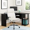 51C7tctA8TL._AC_.jpg YAMASORO Fauteuil de Bureau, Chaise de Bureau, Soutien Lombaire Ajustable, Accoudoirs Pliables, Dossier Ergonomique Inclinable en Faux Cuir, Siège Pivotant à roulettes (Blanc | No. 3287)