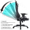 51COajEks9L._AC_.jpg GTRACING Chaise Gaming Fauteuil de Bureau Siège Ergonomique Fonction Berçante et Pivotante avec Accoudoirs 4D et Coussin Lombaire et Appui-Tête Mobile Réglable en Hauteur Séries de GTPLAYER (Blanc)