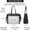 51E7MoY4zL._AC_.jpg NEWHEY Sac Cabas Femmes Grand PU Cuir Sac de Cours Sac Ordinateur Portable Sac a Main pour Les Cours Lycee 15.6 Pouces Noir
