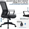 51FBJKrY0LS._AC_.jpg COMHOMA Chaise de Bureau Fauteuil Pivotant Conception Ergonomique avec Siège en Maille Respirant Fonction Berçante Réglable en Hauteur Multi-Couleurs (Noir)