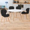 51G-48uTEwL._AC_.jpg IDMarket Lot de 4 chaises ROBINE Noires pour Salle à Manger