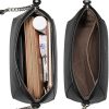 51Ger8euaGL._AC_.jpg David Jones - Petit Sac Bandoulière Femme Trapèze - Sac à Main Chaîne Porté Epaule Cuir PU - Besace Sacoche Croisé Travers Pochette Soirée Mode Travail Shopping Elégant Tendance Chic - Noir