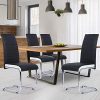 IDMarket - Lot de 4 chaises Mia Noires liseré Blanc pour Salle à Manger