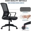 51KHr-mrmqS._AC_.jpg COMHOMA Chaise de Bureau Fauteuil Pivotant Conception Ergonomique avec Siège en Maille Respirant Fonction Berçante Réglable en Hauteur Multi-Couleurs (Noir)